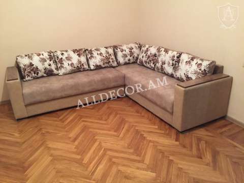 լոֆթ դիվան, արդյունաբերական ոճ, մետաղ և փայտ, պատվերով կահույք։ Անկյունային բազմոց