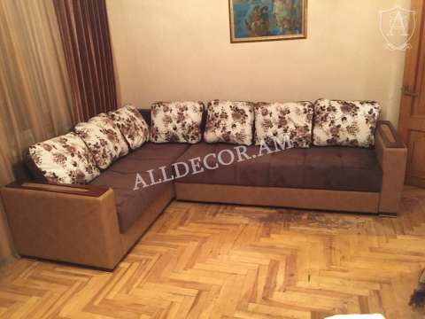 էլեգանտ անկյունային դիվան, շքեղ փափուկություն, պատվերով կահույք։ Անկյունային բազմոց