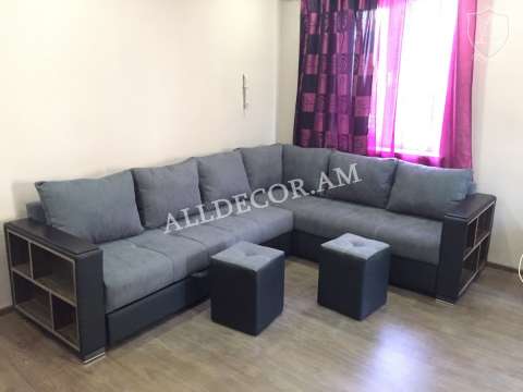 Ժամանակակից անկյունային դիվան, մինիմալ դիզայն, բարձրորակ նյութեր, պատվերով կահույք Անկյունային բազմոց